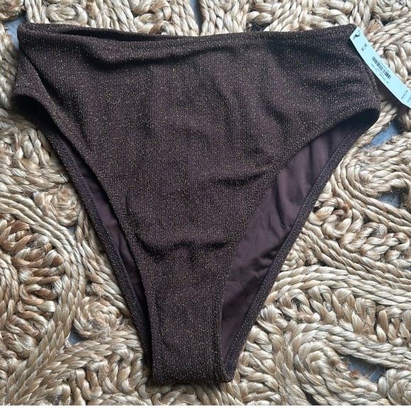 Glittery brown 3 piece swim set from Victoria’s Secret.  Size M-DD. New. - Picture 6 of 12